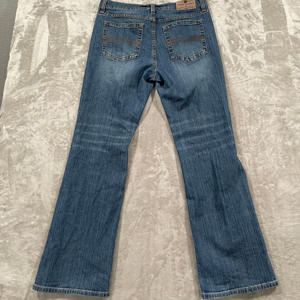 Cody James Jeans Mens 34x32 Blue Cowboy Bootcut Stretch Denim Pants Flare - Picture 6 of 10